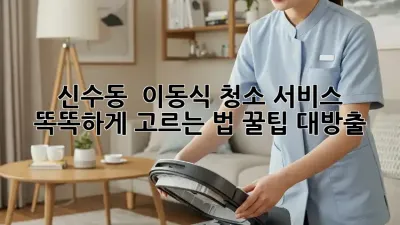신수동 💥 이동식 청소 서비스 똑똑하게 고르는 법! 꿀팁 대방출 🍯