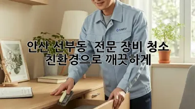 안산 선부동 💎 전문 장비 청소, 친환경으로 깨끗하게!